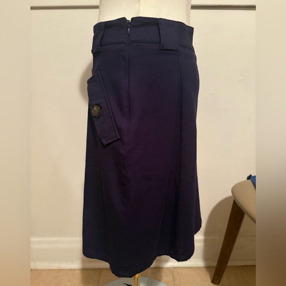ModCloth Navy Buttoned Skirt - Picture 2 of 5